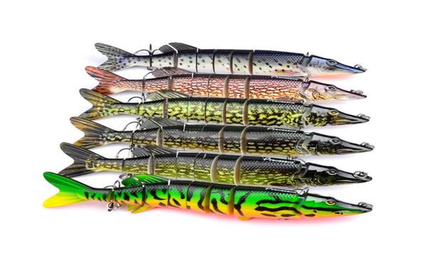 1 pièces grande taille 6 couleur plus récent Multi articulé basse en plastique leurres de pêche Swimbait évier crochets attirail 207 cm 66g7241656