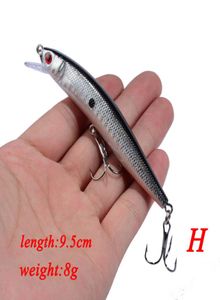 1pcs Laser Crank Fishing Lure 95 mm8g BAIT HARD ARTIFICIEL WOBBLEUR FAUIL BAIS BASS CRANKBAIT CRANKBAIN MINNOW FLY FISHY ACCESSOIRES7244345