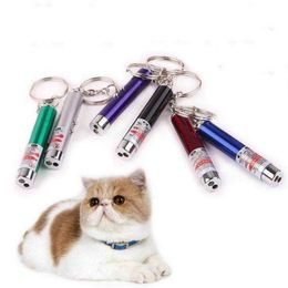 1 stks Laser grappige kat stok New Cool 2 In1 Rode Laser Pointer Pen Met Wit LED Licht Kinderen spelen HOND Speelgoed