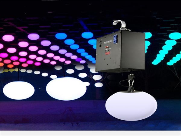 1 peça efeitos led carshow evento de palco dmx rgb led esfera de elevação 3d decoração mágica led luz de guincho cinético