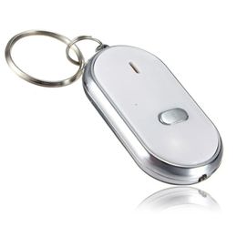 1stcs LED -licht Torch Remote geluidsregeling Lost Key Finder Locator Locator Keychain Keyring met fluitklappen