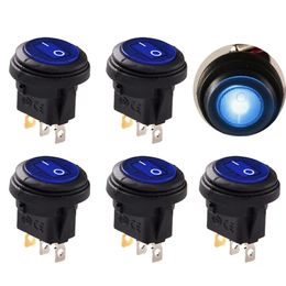 1 stks LED-round12v 3-pins aan / uit rockerschakelaar Waterdichte Auto Boot B00430