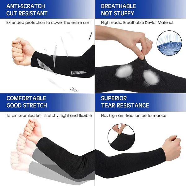 1PCS Niveau 5 HPPE OUTROOOR TRAVAIL Sécurité de sécurité Gardée Gardée Soudage anti-coupe Protéger les gants lourds des gants résistants à la couverture des incendies 2.Gants de sécurité de soudage