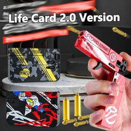 1 stcs Life Car Ally Soft Bullet Gun Klapperende kinderen Tide Play Metal Card Gun Boy Toy