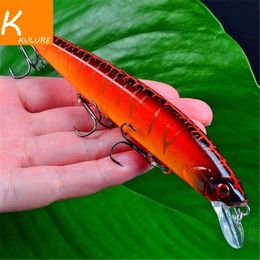 1 pcs levensecht wobbler vissen Lure 3d Eyes 14cm185G Minnow Artificial Hard Aas Tackle zwevend met 6# hooks 240407