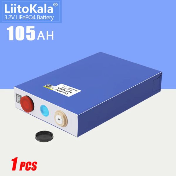 1pcs liitokala 3.2v 105AH lifepo4 batterie rechargeable bricolage 12V 24V 48V voiture électrique RV Overcraft onduler UPS Storage solaire