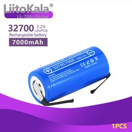 1 stcs liitokala lii-70a 3.2V 32700 6500 mAh LifePo4 Batterij 35a Continu lozing Maximaal 55A 7000 mAh High Power Battery