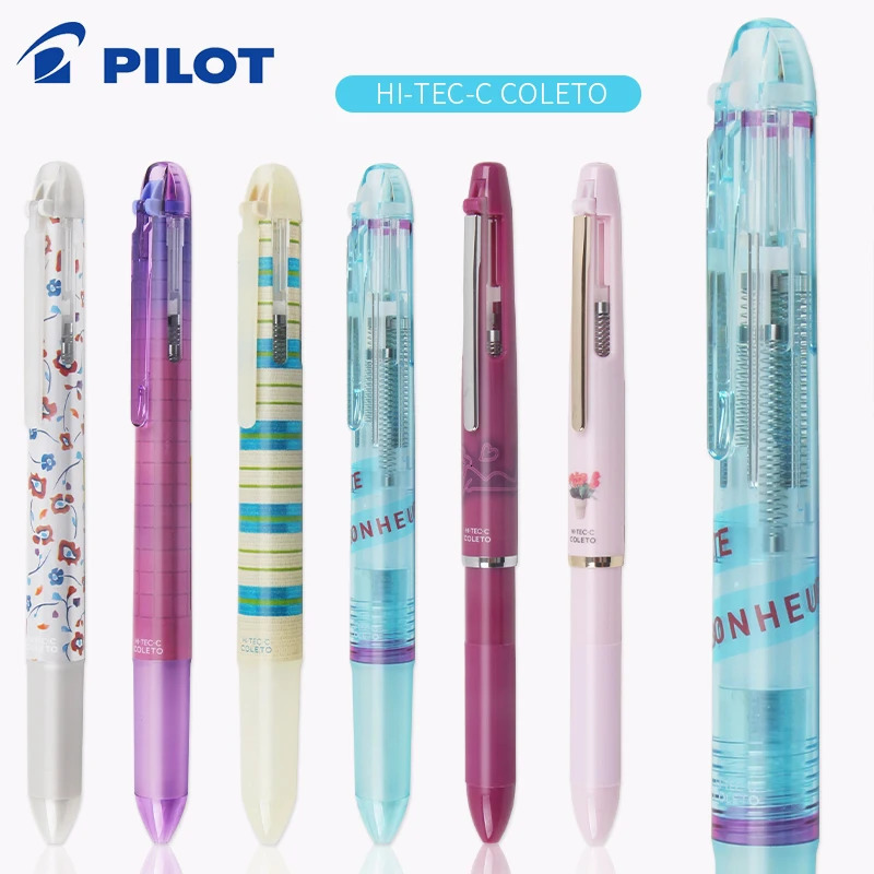 1 шт., ограниченное количество стержней Pilot, в комплект не входят Pilot Hi-Tec-C Coleto Pen, компонент корпуса, милая стационарная ручка в розовую точку с металлическим оттенком 240122