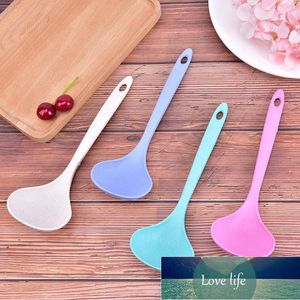 1 Pcs Long Manche Cuillère À Soupe Repas Dîner Scoops Fournitures De Cuisine Outil De Cuisine Vaisselle Blé Paille Riz Louche 4 Couleurs Usine prix conception experte Qualité Dernier