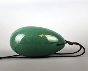 1 stks / partij Gratis Verzending 45x35cm Aventurine Jade Egg voor Kegel Oefening Pelvic Floor Muscle Vaginal Exerciser Geboord Yoni Ei