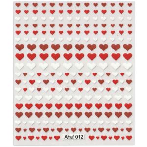 1pcs Love Heart Design 3d ongle autocollant noir / rouge / bleu / blanc coeur amour curseur auto-adhésif 8x10cm lettres slider stars décalcomanies
