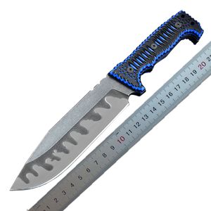 1 Pcs M8 Strong Survival Couteau Droit Z-wear Stone Wash Drop Point Lame Full Tang G10 Poignée Extérieure Lame Fixe Couteaux Tactiques avec Kydex