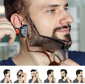 1 pièces hommes barbe façonnage style brosse modèle peigne Transparent hommes barbes peignes outils de beauté pour cheveux barbe garniture modèles coiffures