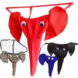 1 pièces hommes Sexy Mini slip caleçon éléphant tongs sous-vêtements confortable Bikini classique slips mâle culotte amant cadeau 240124