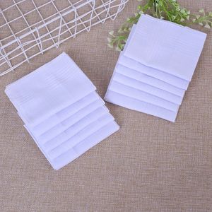 1pcs para hombre pañuelos blancos 100% algodón cuadrado súper suave lavable para toalla de toalla de pecho cuadrado 40x40cm