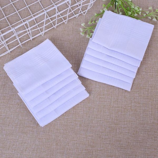 1PCS MENSES MANQUEMENT BLANCS 100% Coton Square Super Soft Washable Hanky Chest Pocket Square 40x40cm