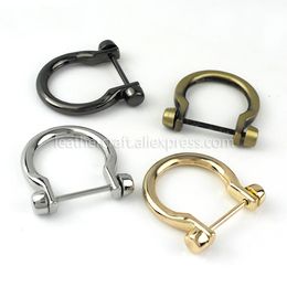 1PCS Metal Carabiner D Bow Shackle Fob Key Ring Keychain Crochet Vis Connecteur Connecteur Connecteur Lightgold / Silver / Gun Black / Bronze