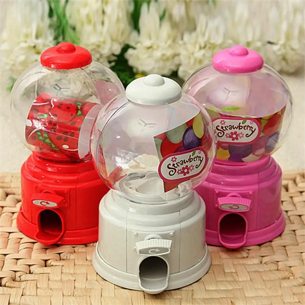 1pcs Mini Şeker Gumball Dispenser Kid Oyun Oyun Makine Para Para Tasarrufu Kout Piggy Bank Doğum Günü Hediye Çocukları