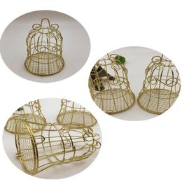 1PCS Mini Metal Gold Vintage Retro Bird Cage Boxs Boxes Baby Shower Favor Boad Gift Boad pour les invités Souveniture Birthday