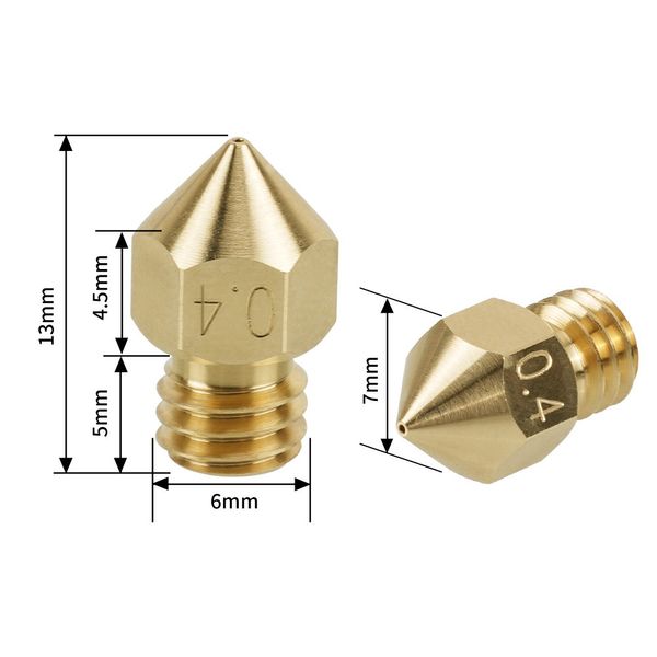 1PCS MK8 CHT BRASS BUSE BUSE FLOW FLOWS