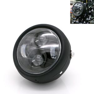 1 pièces phare de moto métal LED 6.3 