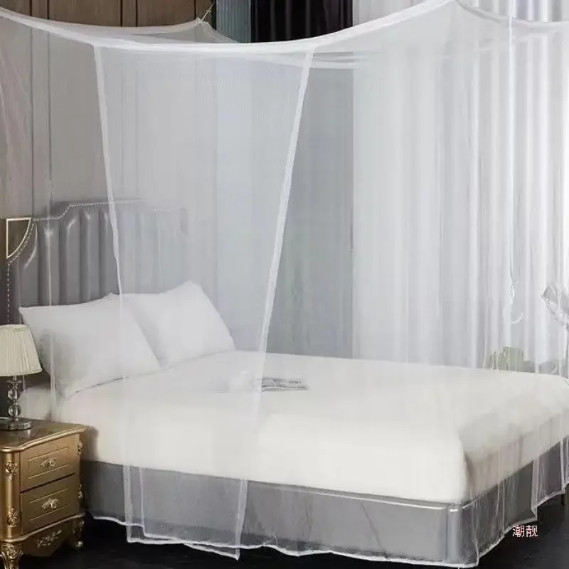 1pcs moustiaire gölgelik beyaz dört köşe sonrası öğrenci kanopi yatak sivrisinek netting kraliçe kral ikiz boyutu