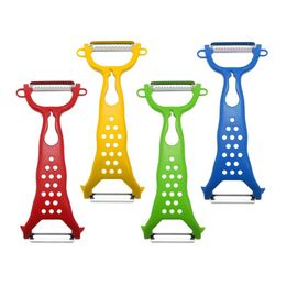 1PCS Multi-fonction Grater Peeler Kitchen Vegetable Carrot Gadgets Fruit Pariant Couteau Double Head Peeler Kitchen Tools