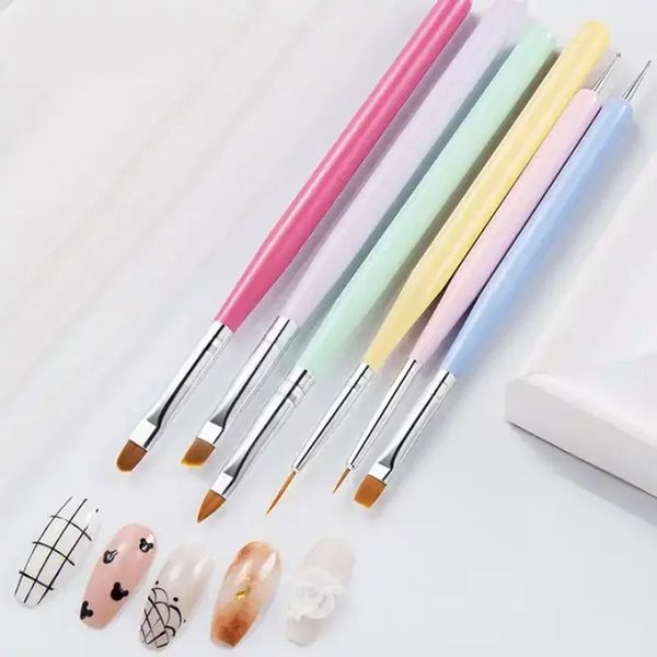 1PCS Nails Art Brush Pen 3D TIPS MODÈLE PHOCORYAPIE ACRYIQUE UV GEL EXTENSION BUILDER LE PEINTUR