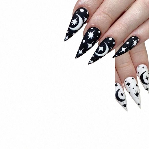 1 unids Nuevo 3D Ojo del Diablo Serpiente Pegatinas de Uñas Nail Art Decorati Negro Blanco Frs Hojas Etiqueta Nail Art Calcomanías Piezas j2XW #