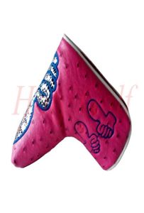 1 STKS Nieuwe Custom roze Duim Blade Headcover Golf Putter Head Cover7044886