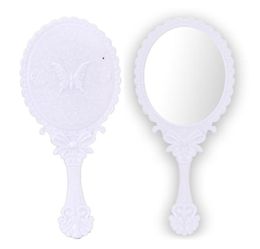 1 pièces nouvelle mode Vintage motif papillon maquillage miroir ovale à main dames filles maquillage beauté outils 2 tailles haut 7018362
