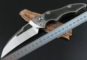 1 Uds. De calidad superior Hawk PTF AUTO Karambit garra cuchillo D2 hoja satinada 6061-T6 + mango de fibra de carbono cuchillos tácticos con caja al por menor