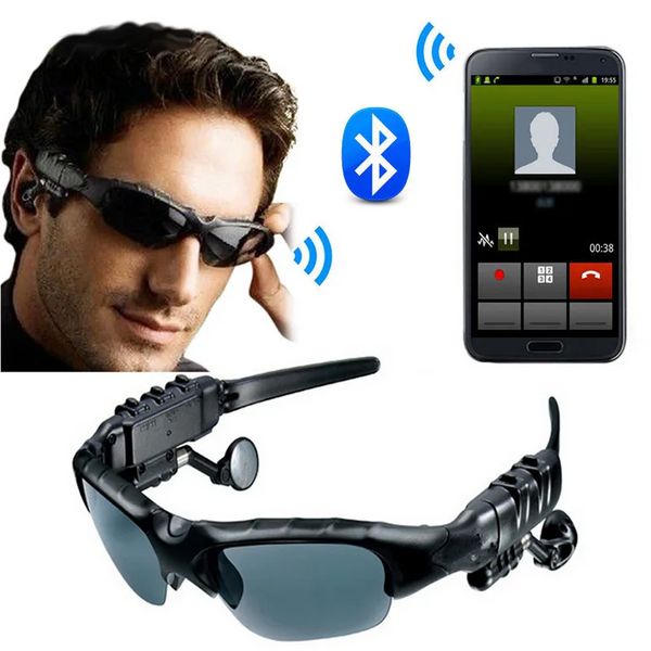 Nouvelles lunettes de soleil Bluetooth casque casque musique écouteur caméra vidéo pour iphone 5S 5C Samsung S3 S4 S5 Note 3 PC tablette