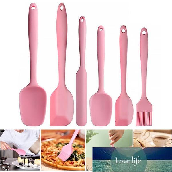 1 pièces antiadhésif Silicone crème spatules grattoir cuillère huile brosse résistant à la chaleur Flexible ustensiles de cuisine ensemble pour la cuisson cuisson