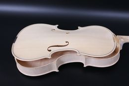 1 st van 4/4 3/4 1/2 1/4 Onvoltooide Violin Flame Maple Spruce Wood Wit viool Handgemaakte Fiddler massief hout