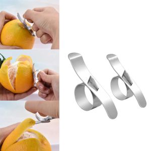 1 Stuks Oranje Peelers Gemakkelijk Open Sinaasappelschiller Roestvrij Staal Citroen Snoeier Citrus Fruit Huid Remover Slicer Peeling Keuken Gadgets 828