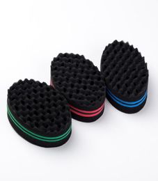 1pcs Ovale Double Magic Hair Dreads ing Locks Dreadlocks Curl Brush Sponge Wave Barber Barber Tool Dread Sponge Brosses 4 1227572