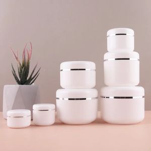 1 stcs/pack 20g 30 g 50g crème Jar witte plastic make -up container monster cosmetica doos lege make -up jar pot navulbare flessen