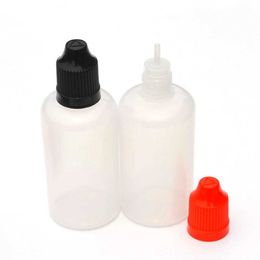 1 stks PE 50 ml Naald Fles Zachte Stijl Plastic Dropper Flessen met Kindveilige Dop voor E Vloeistof Lege gratis Verzending M9MM