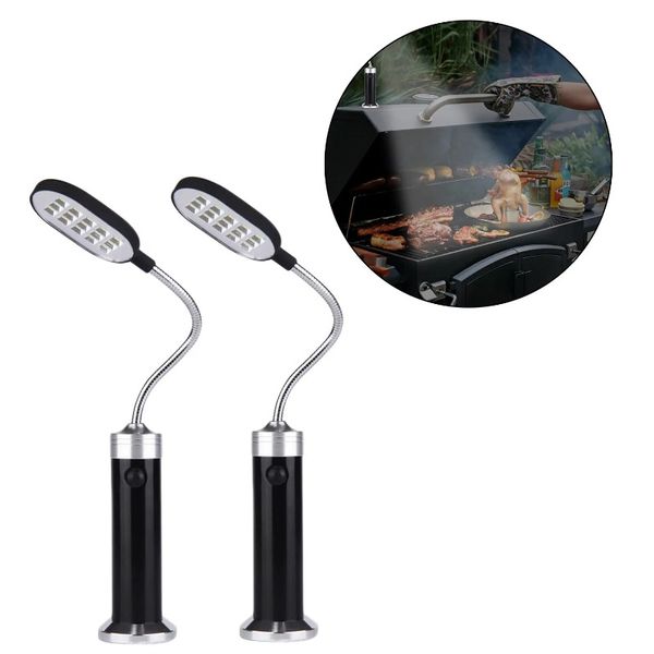 1 pièces Portable magnétique 360 degrés réglable LED lampe de gril pour Barbecue Barbecue griller outils de gril en plein air