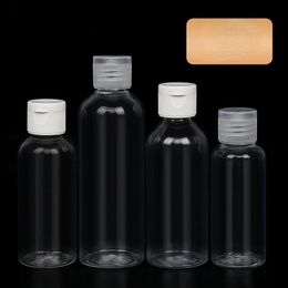 1pcs botella de viaje portátil 100 ml botellas transparentes de plástico para viajar con botella champú recipiente de loción cosmética