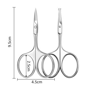 1pcs Manucure de ciseaux à ongles professionnels pour les ongles Nez à yeux Cupicules Cupicules ciseaux outils de maquillage de pédicure courbe