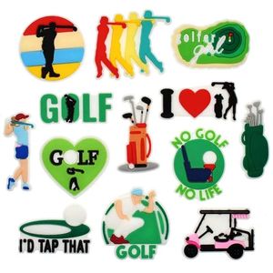 1 stks PVC Croces Schoen Charmes I Love Golf Sport DIY Badge Vrouwen Sandalen Gesp Kids Pins Decoratie Feestartikelen schoen Ornamenten