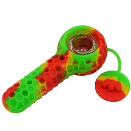 1 stks Pyrex Olie Burner Pijpen Dikke Beeoil Smoking Hand Lepel Pipe 4.1 Inch Tabak Droog Herb voor Siliconen Bong Glasbubbler