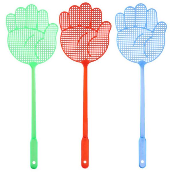 1pcs couleurs aléatoires mouche de la mouche mignonne de palmier mouche en plastique Swatter l'outil de commande de lutte contre les moustiques de bug de bug