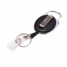 1PCS Badge rétractable Badge Reel Zinc Alliage Reel Recul Celon Clé Clif de bague Clip en plastique ID Plastique Nom de la carte Tag Solder C5xe # #