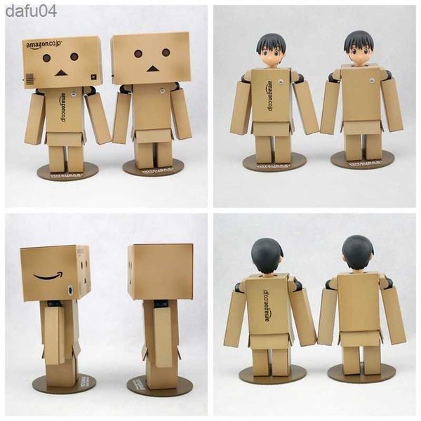 1 Uds. Revoltech Danbo Danbor Head se puede cambiar caja japonesa versión figura de acción muñeca juguete para regalo luz LED nuevo en caja L230522