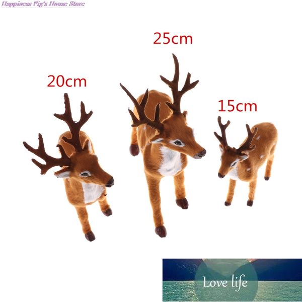 1 pièces vente Simulation noël cerf noël Elk peluche renne décoration de noël fée jardin Miniatures accessoires