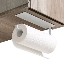 1pcs auto-adhésif en papier serviette de serviette armoire de barre de barre de suspension d'organisateur de salle de bain