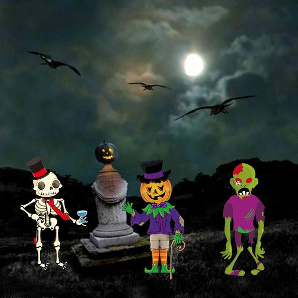 1 pièces/ensemble Halloween fait main papier bricolage pendentif 3D squelette Zombie Vampire ornement décoration de la maison fournitures de fête Festive